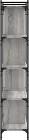 vidaXL Βιβλιοθήκη 5 Επιπέδων Γκρι Sonoma 76 x 32 x 158 εκ. Επεξ. Ξύλο