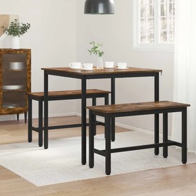 vidaXL Τραπεζαρίες 80 x 80 x 75 cm ΜΕΤΑΛΛΟ