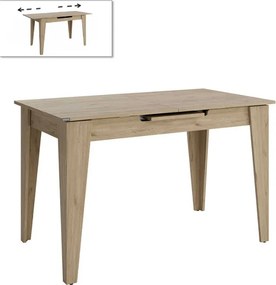 Τραπέζι Trendline Megapap επεκτεινόμενο χρώμα oak 120/150x70x75εκ.