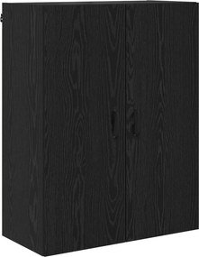 vidaXL Highboard Μαύρη Οξυά 69,5 x 34 x 180 εκ. Επεξεργασμένο Ξύλο