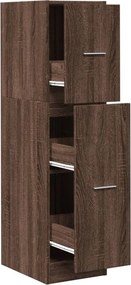 vidaXL Συρταριέρα Γενικής Χρήσης Καφέ Δρυς 30x41x118 εκ. Επεξ. Ξύλο
