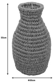 Βάζο Agelen Inart sisal σε φυσική απόχρωση Φ30x55εκ 30x30x55 εκ.