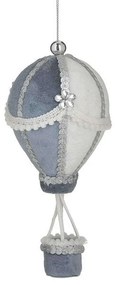 Στολίδι Αερόστατο (Σετ 8Τμχ) 2-70-758-0073 Φ7x18cm Grey-White Inart