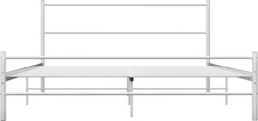 vidaXL Πλαίσιο Κρεβατιού Λευκό 120 x 200 εκ. Μεταλλικό