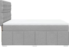 vidaXL Κρεβάτι Boxspring με Στρώμα Αν. Πράσινο 160x200εκ Υφασμάτινο