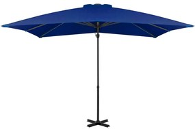 vidaXL Ομπρέλα Κήπου Πρόβολος Αζούρ Μπλε 250x250εκ. με Ιστό Αλουμινίου