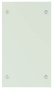 Ράφι Καυσόξυλων Λευκό 40 x 35 x 60 εκ. Γυάλινο - Λευκό