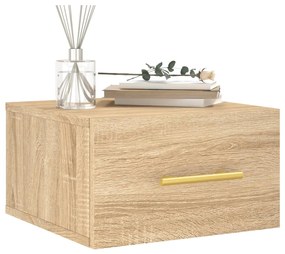 vidaXL Κομοδίνα Επιτοίχια Sonoma Δρυς 35 x 35 x 20 εκ.