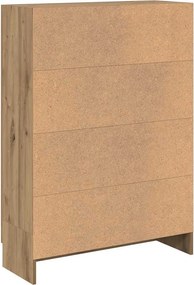 vidaXL Βιβλιοθήκη Artisan Δρυς 82,5x30,5x115 εκ. Επεξεργασμένο Ξύλο
