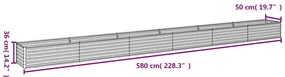 vidaXL Υπερυψωμένο Ζαρντινιέρα Κήπου 580x50x36 εκ. από Ατσάλι Corten