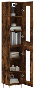 vidaXL Ντουλάπι Καπνιστή δρυς 34,5x34x180 εκ. από Επεξεργασμένο Ξύλο
