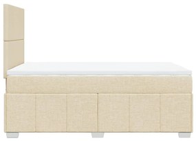 ΚΡΕΒΑΤΙ BOXSPRING ΜΕ ΣΤΡΩΜΑ ΚΡΕΜ 120X200 ΕΚ. ΥΦΑΣΜΑΤΙΝΟ 3293933