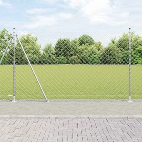 vidaXL Συρματόπλεγμα με Σκυρόδεμα 10 x 1,6 m Ασημί Δίχτυ