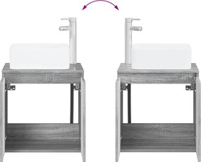 vidaXL Σετ Επίπλων Μπάνιου 4 pcs Γκρι Sonoma
