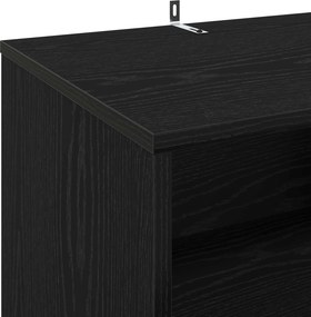 vidaXL Ράφι Πικάπ Μαύρη Δρυς 47 x 39,5 x 74,5 εκ. Επεξεργασμένο Ξύλο
