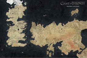 Αφίσα Game of Thrones - Westeros Map, (91.5 x 61 cm)