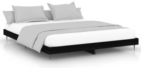vidaXL Πλαίσιο Κρεβατιού Μαύρο 140x200 εκ. Επεξεργ. Ξύλο