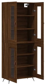 vidaXL Ντουλάπι Καφέ Δρυς 69,5 x 34 x 180 εκ. από Επεξεργασμένο Ξύλο