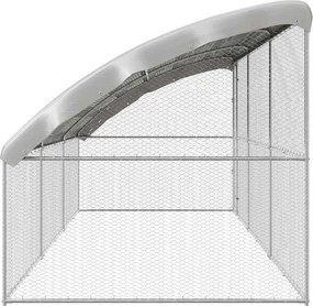 vidaXL Κλουβί για κότες 3 τεμ. Ασημί 600 x 200 x 200 εκ.