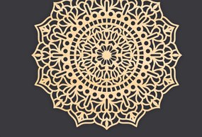 Σετ των 2 Intra απο ξύλο plywood 3mm-4mm πάχος 3D Mandala για Cricut Δίασταση 30x30 cm INTRAFABR-86060840