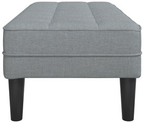 vidaXL Παγκάκι Ανοιχτό Γκρι 113x57x39 εκ. Υφάσμα