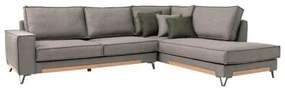 ΚΑΝΑΠΕΣ Fylliana Loftio ΔΕΞΙΑ ΓΩΝΙΑ ΚΑΦΕ ΧΡΩΜΑ 280x220x95εκ 831-225-008