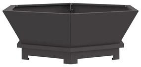 vidaXL Φωτιά Μαύρο 75 x 75 x 28 εκ. Κρύα έλαση από χάλυβα