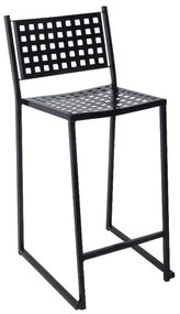 Σκαμπώ Caprice Bar Μεταλλικό Μαύρο 43x50x74/102cm