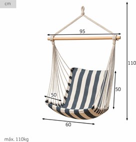 Κρεμαστή Αιώρα Aktive 95 X 110 X 50 CM (x2)