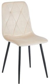 EVA BEIGE VELVET ΥΦΑΣΜΑ ΚΑΡΕΚΛΑ ΜΕΤΑΛΛΙΚΗ - (44X56X49-87εκ.), Χρώμα: BEIGE - ZITA PLUS