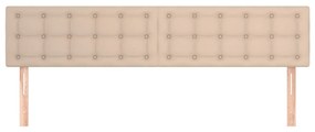 vidaXL Κεφαλάρια Κρεβατιού 2 τεμ. Καπουτσίνο 100x5x78/88εκ. Συνθ.Δέρμα