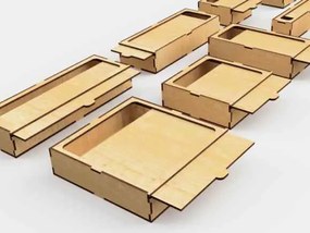 Σετ 2 τεμαχίων – Intra Multi-Drawer Organizer – Ξύλινο Συρταρωτό Κουτί Οργάνωσης 21x62x7 cm Box28-01989