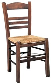 Καρέκλα ΣΙΦΝΟΣ Ξύλο/Ψάθα Καρυδί 41x45x88cm