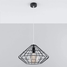 Φωτιστικό Οροφής Μονόφωτο Sollux Umberto Black SL.0294