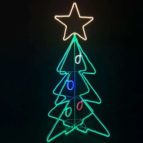 Φωτοσωλήνας 3D Christmas Tree 1000 Led X081000359 75x75x130+150m 60W Multi Aca
