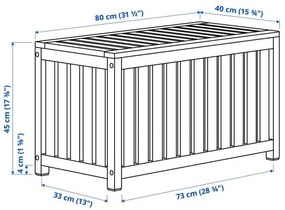 NÄMMARÖ κουτί αποθήκευσης/εσωτερικού/εξωτερικού χώρου, 80x40x45 cm 405.327.42