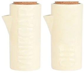 Estia Σετ Μπουκάλια Για Λάδι Και Ξύδι Allure Κεραμικά Ivory 01-24987