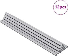 vidaXL Ράβδος Με Σπείρωμα 12 pcs Ασημί 6 x 170 mm Ατσάλι