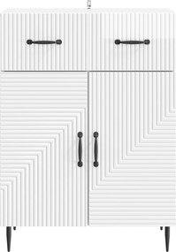 vidaXL Πλαϊνό γραφείο Γυαλιστερό Λευκό 66 x 34,5 x 89,5 εκ
