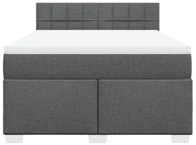 ΚΡΕΒΑΤΙ BOXSPRING ΜΕ ΣΤΡΩΜΑ ΣΚΟΥΡΟ ΓΚΡΙ 140X200 ΕΚ ΥΦΑΣΜΑΤΙΝΟ 3288212