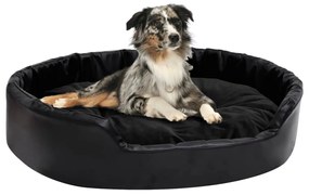 Κρεβάτι Σκύλου Μαύρο 90 x 79 x 20 εκ. Βελουτέ/Συνθετικό Δέρμα - Μαύρο