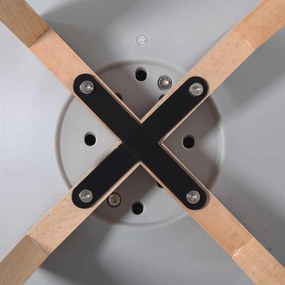 Kαρέκλα Martin Metal Cross Ξύλο / Pp Γκρι - Αμοντάριστη Ταπετσαρία . Διάσταση: 48x56x82cm (Σετ 4 ΤΕΜ)