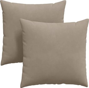 vidaXL Μαξιλάρι Καναπέ 2 pcs Taupe 80 x 80 cm ύφασμα