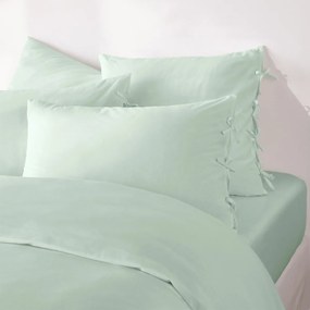 Βαμβακερή μονόχρωμη μαξιλαροθήκη με φιογκάκια, Scénario