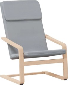 vidaXL Πολυθρόνα Relax Ανοιχτό Γκρι Υφασμάτινη με Υποπόδιο