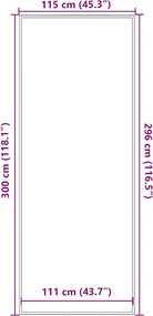 vidaXL Πατάκι Εισόδου Ριγέ Μαύρο και Γκρι 115 x 300 εκ.