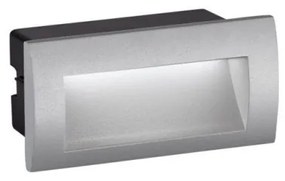 Απλίκα τοίχου χωνευτή LED RIVA 220V αλουμινίου ορθογώνια Viokef-4124900-Γκρι 4124900