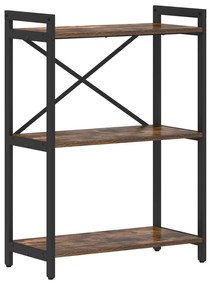 vidaXL Βιβλιοθήκη Καπνιστή δρυς 60 x 30 x 83 εκ Επεξεργασμένο ξύλο