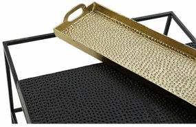 Βοηθητικό Τραπέζι DKD Home Decor 61 x 61 x 49 cm Μαύρο Χρυσό Χάλυβας Αλουμίνιο