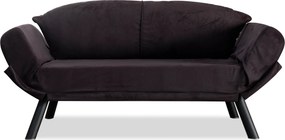 Διθέσιος Καναπές Κρεβάτι Μαύρο BOFAS 177x75x87